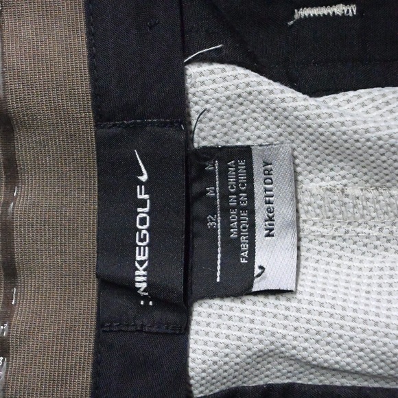 Nike 32 x 10" Brown White Stripe 256647‎ Fit Dry Golf Shorts - Picture 3 of 7